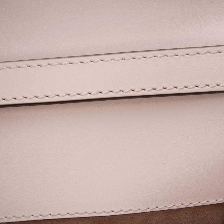 Pre Owned Gucci White Mini Calfskin Sylvie Satchel