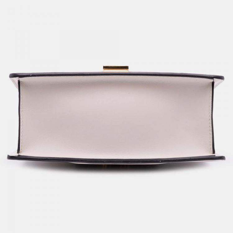 Pre Owned Gucci White Mini Calfskin Sylvie Satchel