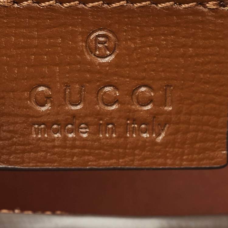 Pre Owned Gucci Brown/Beige GG Supreme Canvas Mini Horsebit 1955 Crossbody Bag