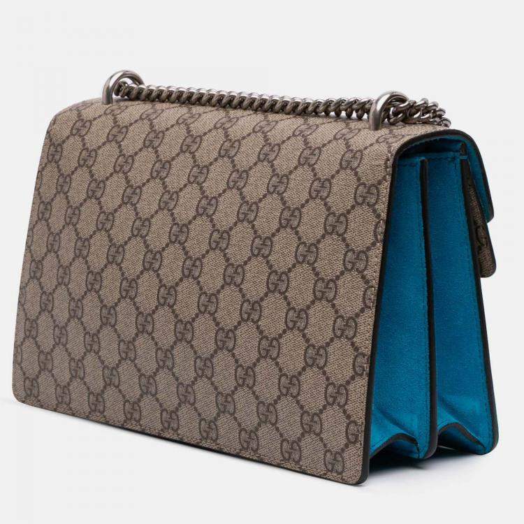 Pre Owned Gucci Brown Small GG Supreme Dionysus Shoulder Bag
