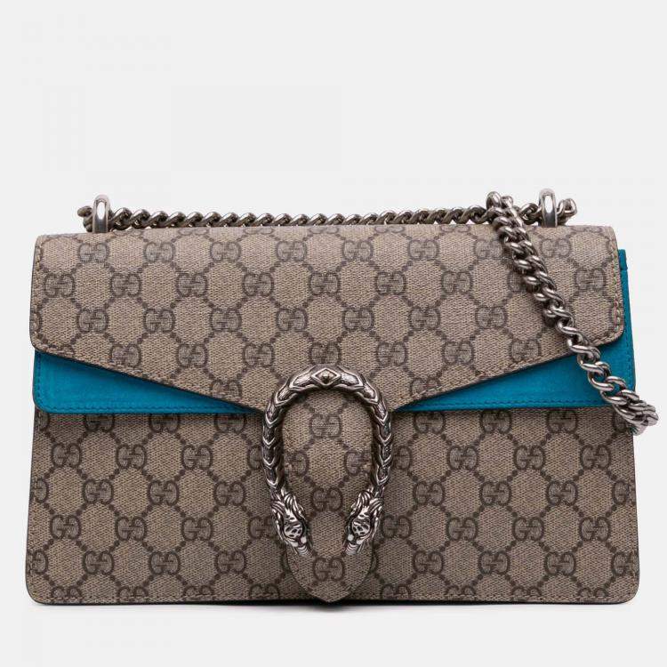 Pre Owned Gucci Brown Small GG Supreme Dionysus Shoulder Bag