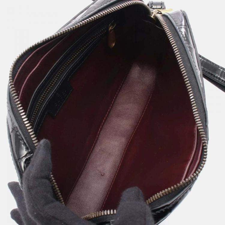 Pre Owned Gucci GG Marmont Black Leather Shoulder Bag