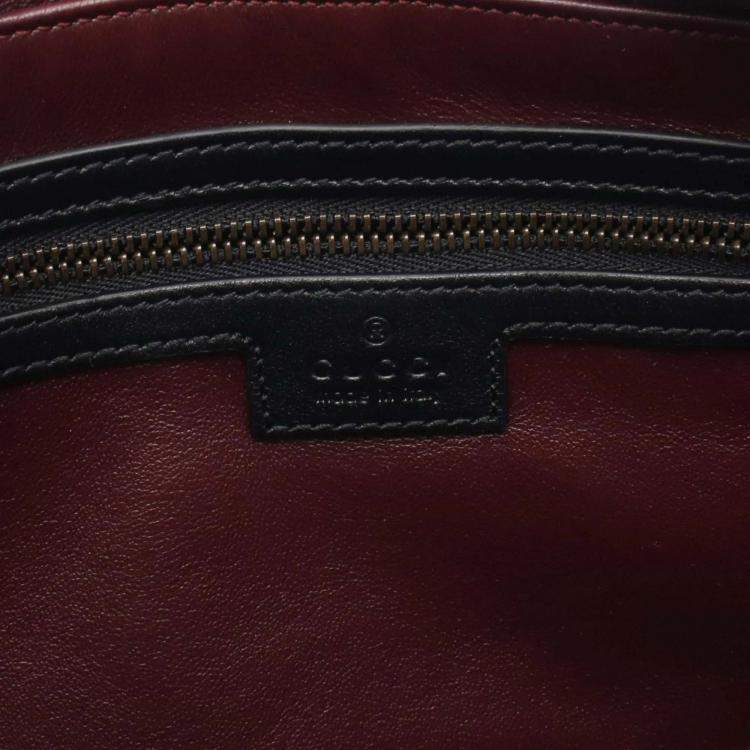 Pre Owned Gucci GG Marmont Black Leather Shoulder Bag