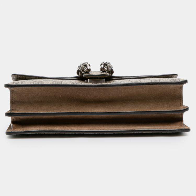 Pre Owned Gucci Brown Small GG Supreme Dionysus Shoulder Bag