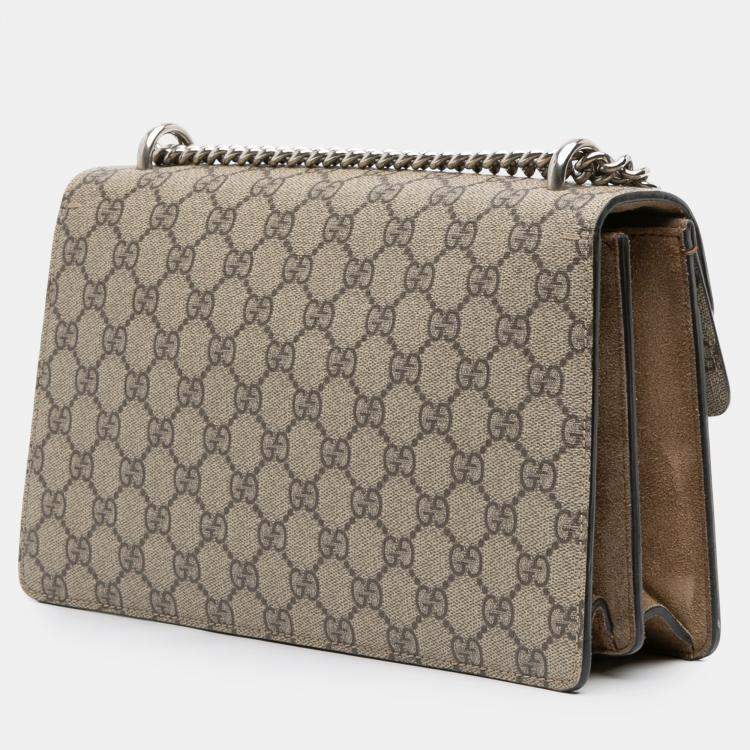 Pre Owned Gucci Brown Small GG Supreme Dionysus Shoulder Bag
