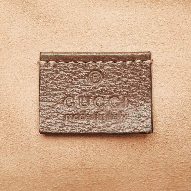 Pre Owned Gucci Brown/Beige GG Supreme Canvas Ophidia Pouch