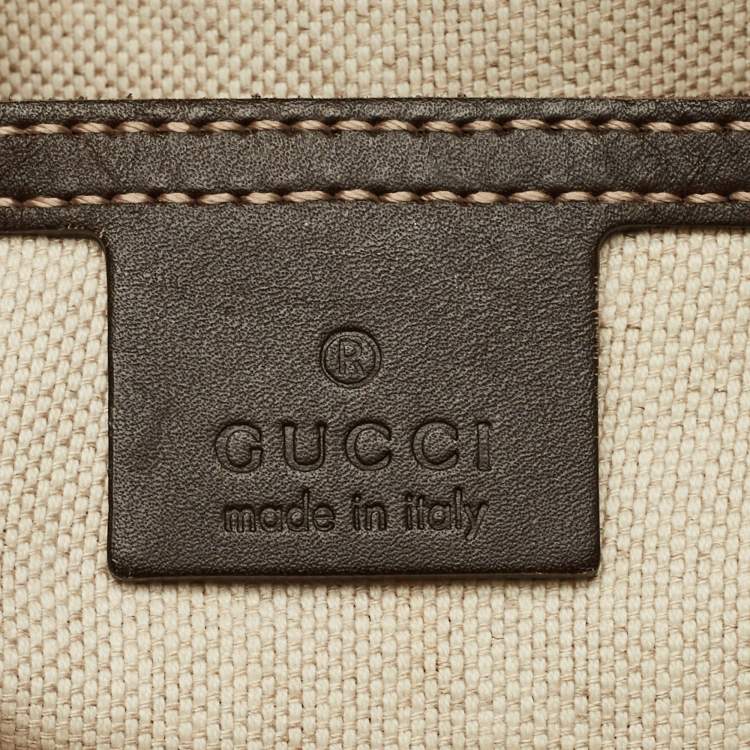 Pre Owned Gucci Brown/Beige GG Supreme Canvas Zip Shopper Tote