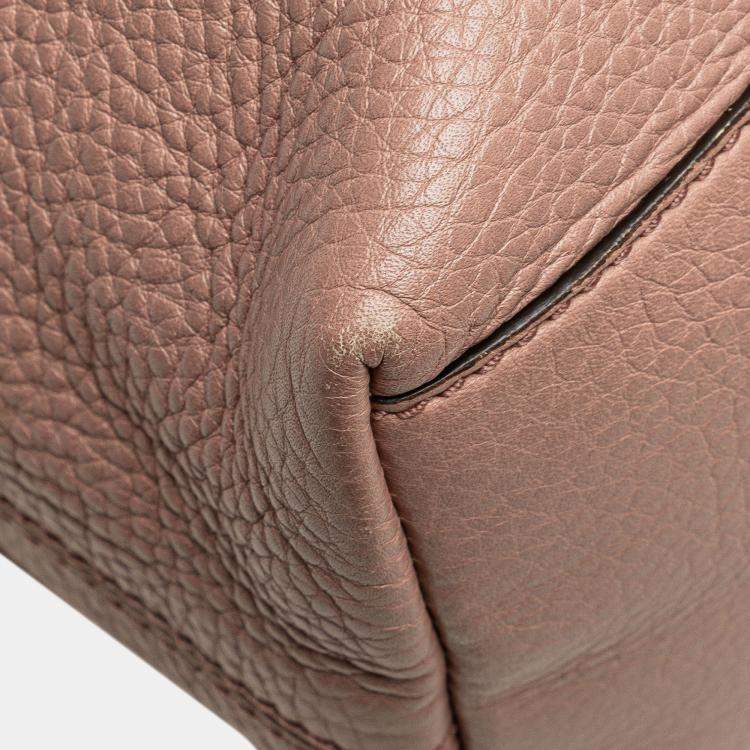 Pre Owned Gucci Pink Medium Leather Soho Chain Tote