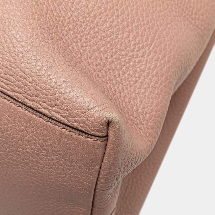 Pre Owned Gucci Pink Medium Leather Soho Chain Tote