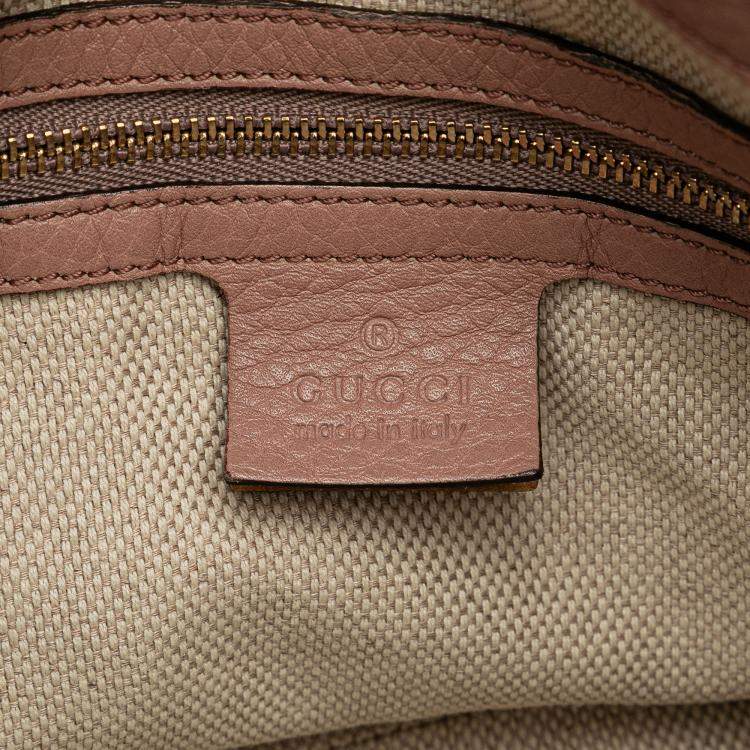 Pre Owned Gucci Pink Medium Leather Soho Chain Tote