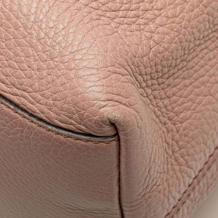 Pre Owned Gucci Pink Medium Leather Soho Chain Tote