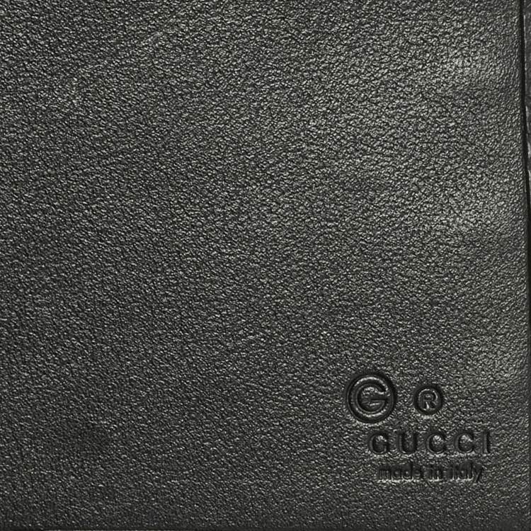 Pre Owned Gucci Black Micro Guccissima Leather Continental Wallet