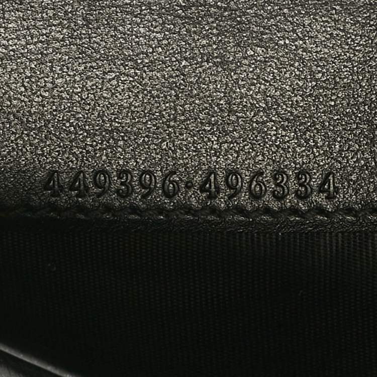 Pre Owned Gucci Black Micro Guccissima Leather Continental Wallet