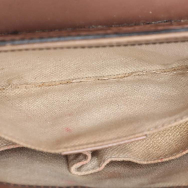 Pre Owned Gucci Beige Guccissima Patent Leather Medium Emily Chain Shoulder Bag