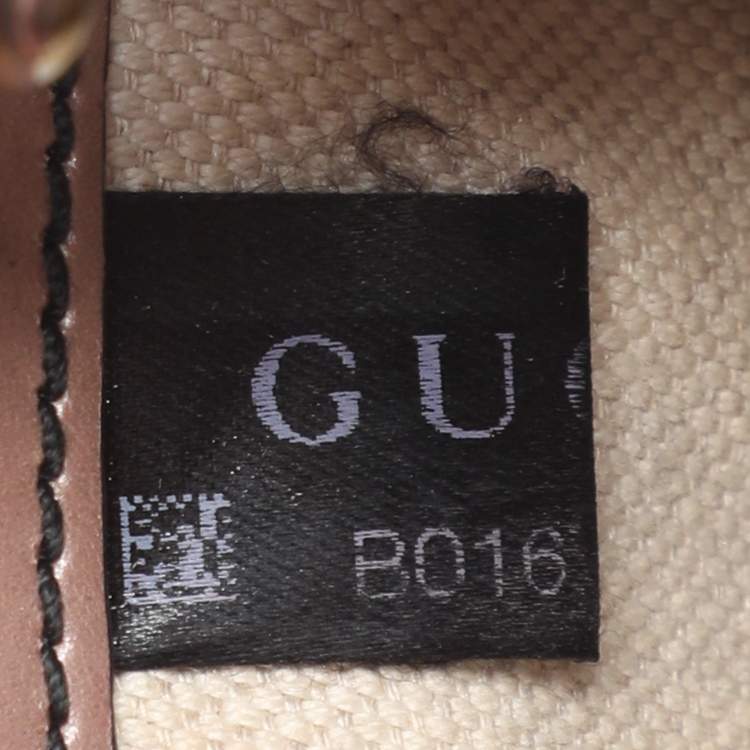 Pre Owned Gucci Beige Guccissima Patent Leather Medium Emily Chain Shoulder Bag