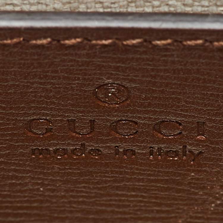 Pre Owned Gucci Beige/ Brown GG Supreme Canvas and Leather Mini Tote