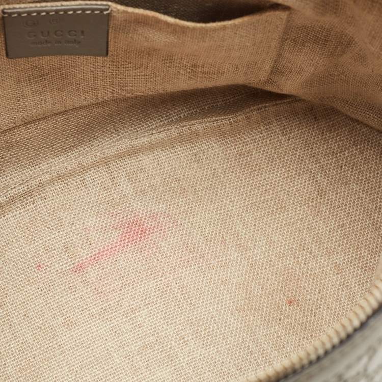 Pre Owned Gucci Grey Microguccissima Leather Mini Nice Dome Bag