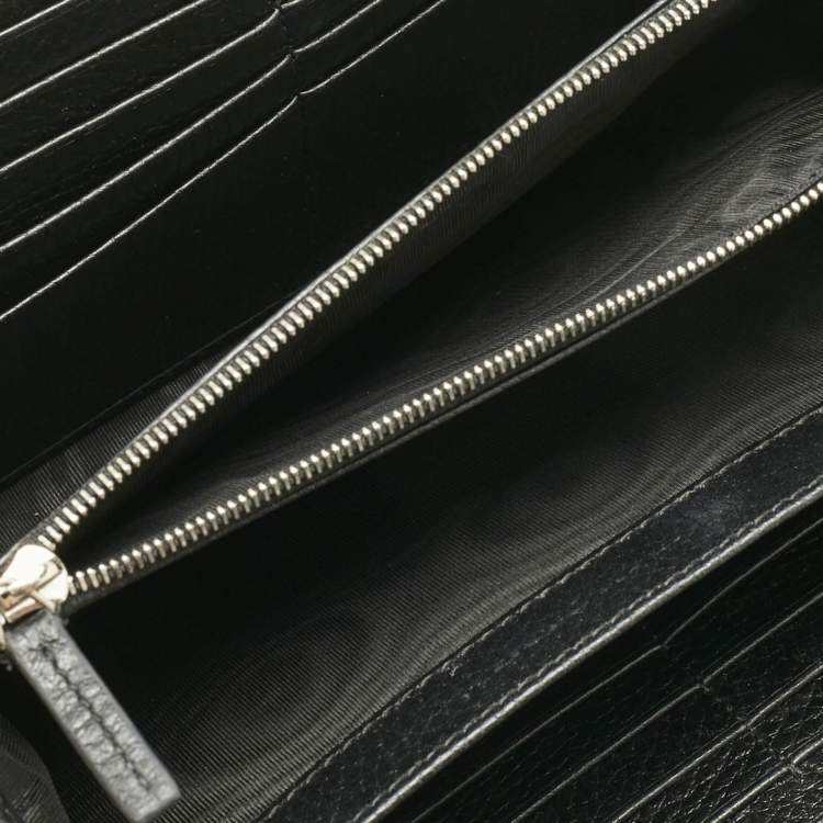 Pre Owned Gucci Black Leather Dionysus Wallet on Chain