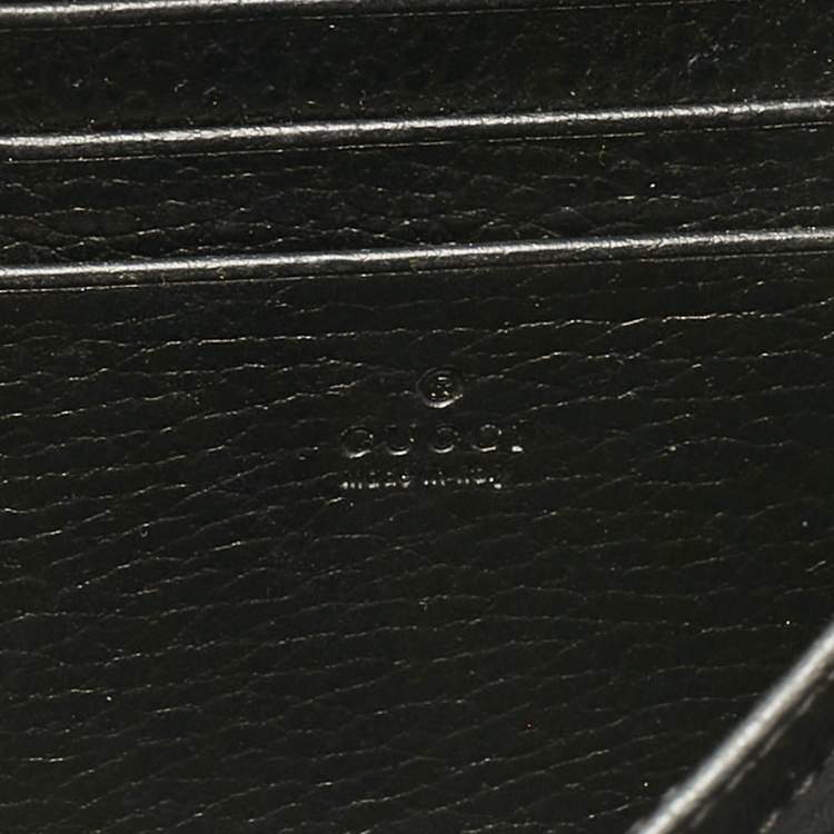 Pre Owned Gucci Black Leather Dionysus Wallet on Chain