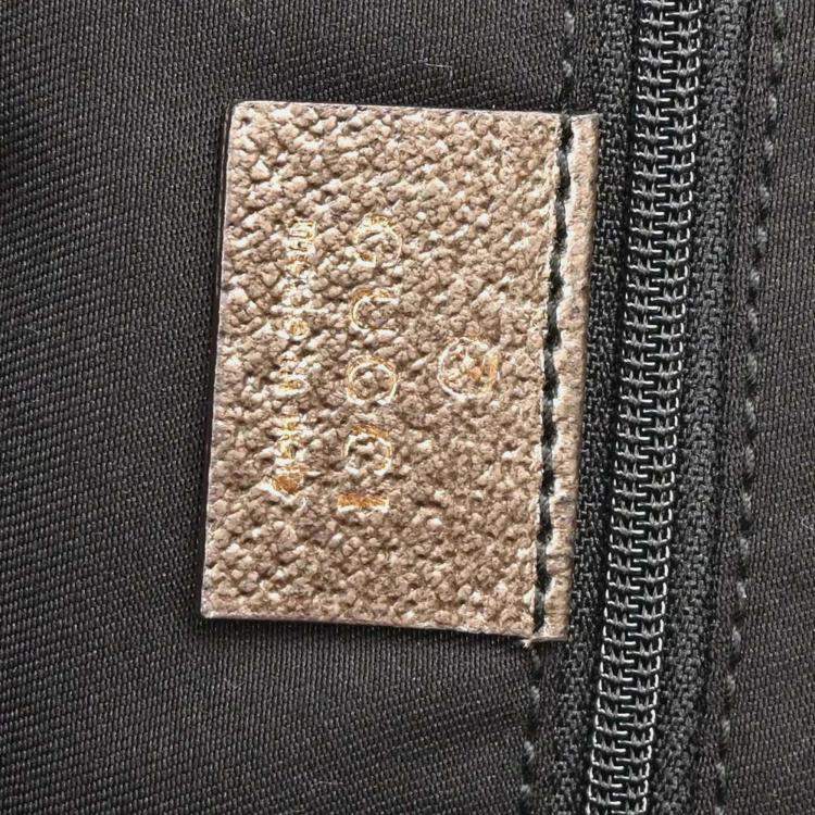 Pre Owned Gucci GG Beige Canvas and Leather Handbag