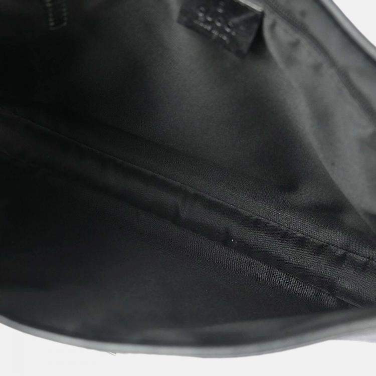 Pre Owned Gucci Jackie GG Black Canvas Hobo Bag