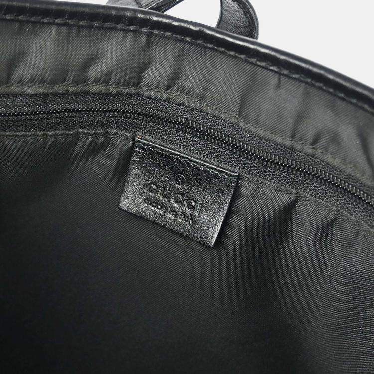 Pre Owned Gucci Jackie GG Black Canvas Hobo Bag