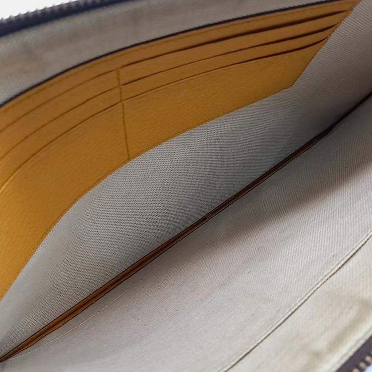Pre Owned Gucci GG Supreme Beige/Brown Coated Canvas Clutch