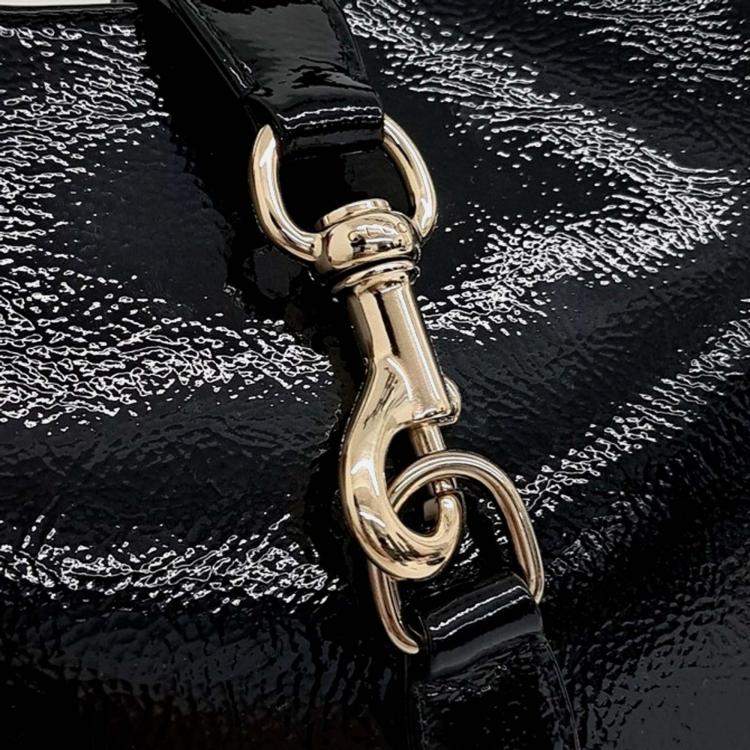 Pre Owned Gucci Patent Jackie Small Shoulder Bag