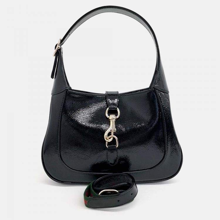 Pre Owned Gucci Patent Jackie Small Shoulder Bag