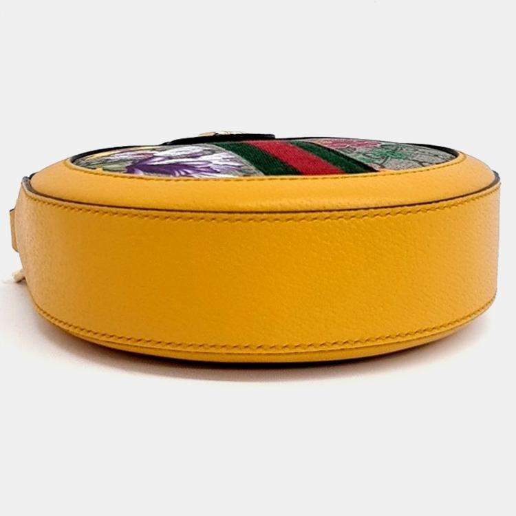 Pre Owned Gucci Multicolor PVC Ophidia Mini GG Round Shoulder Bag