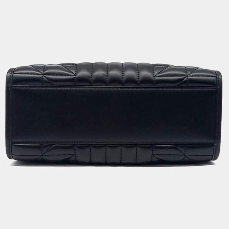 Pre Owned Gucci Black Leather GG Marmont Shoulder Bag