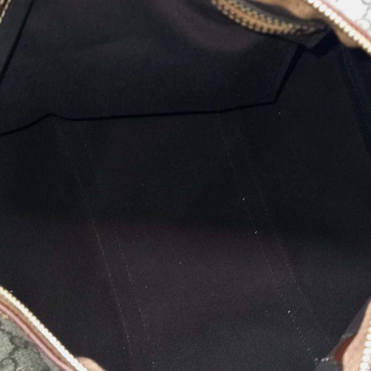 Pre Owned Gucci Beige PVC Boston Bag