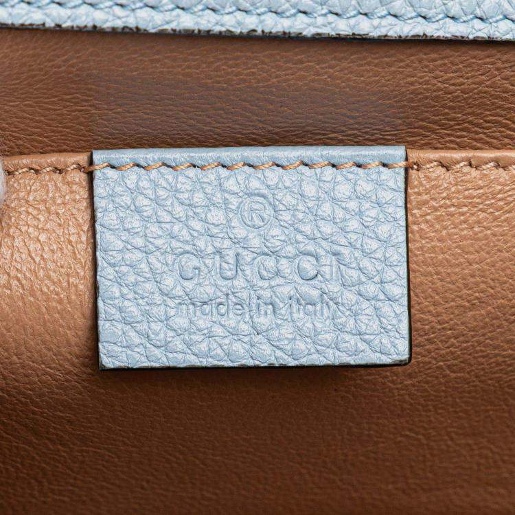 Pre Owned Gucci Blue Small Leather Zumi Satchel
