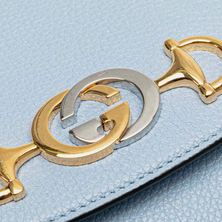 Pre Owned Gucci Blue Small Leather Zumi Satchel