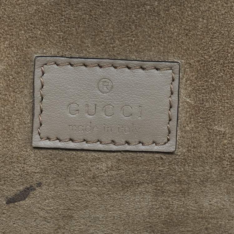 Pre Owned Gucci Beige GG Supreme Canvas and Suede Mini Dionysus Shoulder Bag