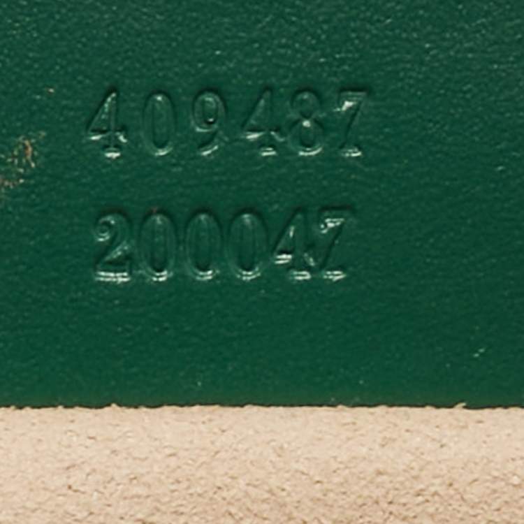 Pre Owned Gucci Green Guccissima Leather Small Padlock Shoulder Bag