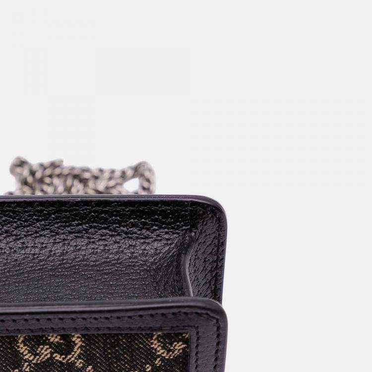 Pre Owned Gucci Brown Mini GG Denim Dionysus Crossbody