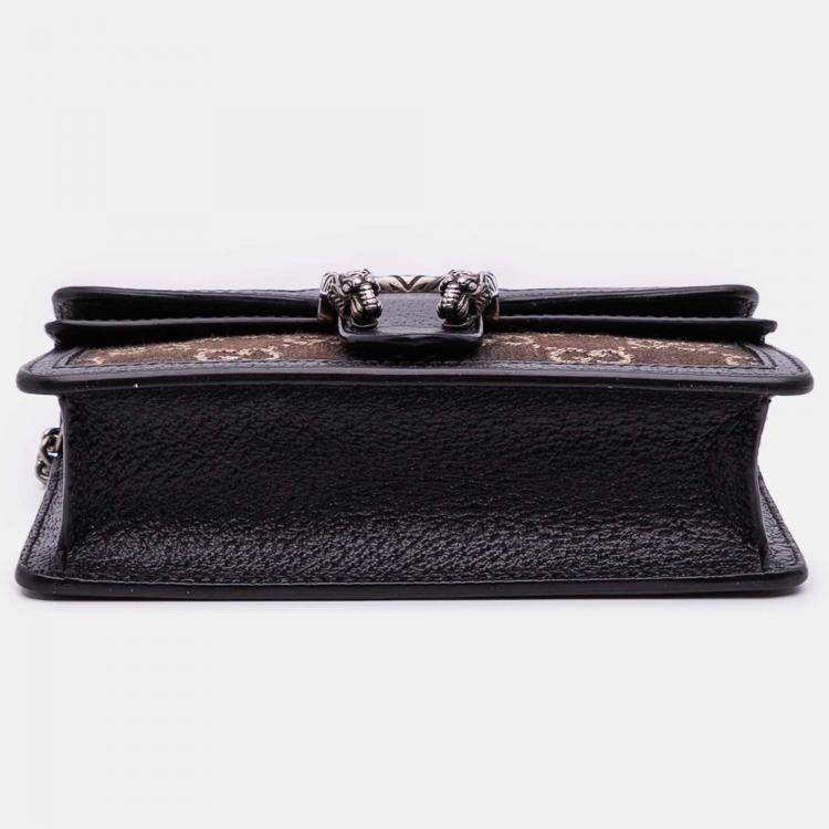 Pre Owned Gucci Brown Mini GG Denim Dionysus Crossbody