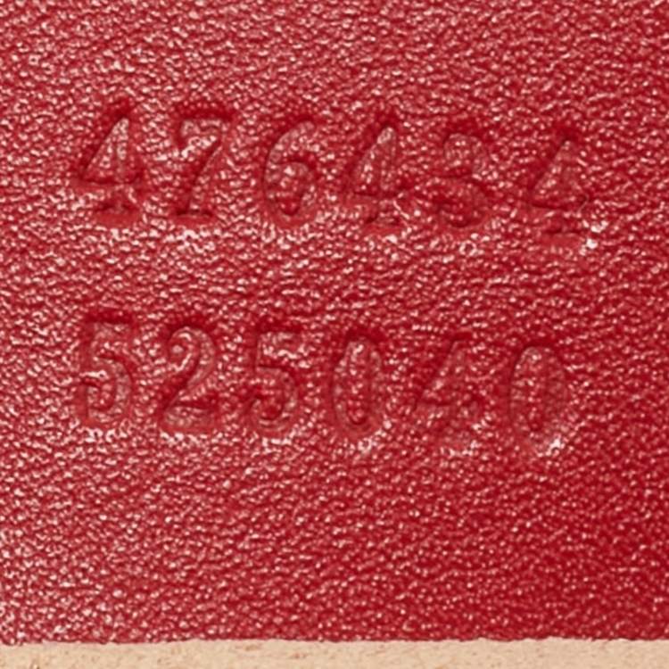 Pre Owned Gucci Red Matelassé Leather GG Marmont Belt Bag