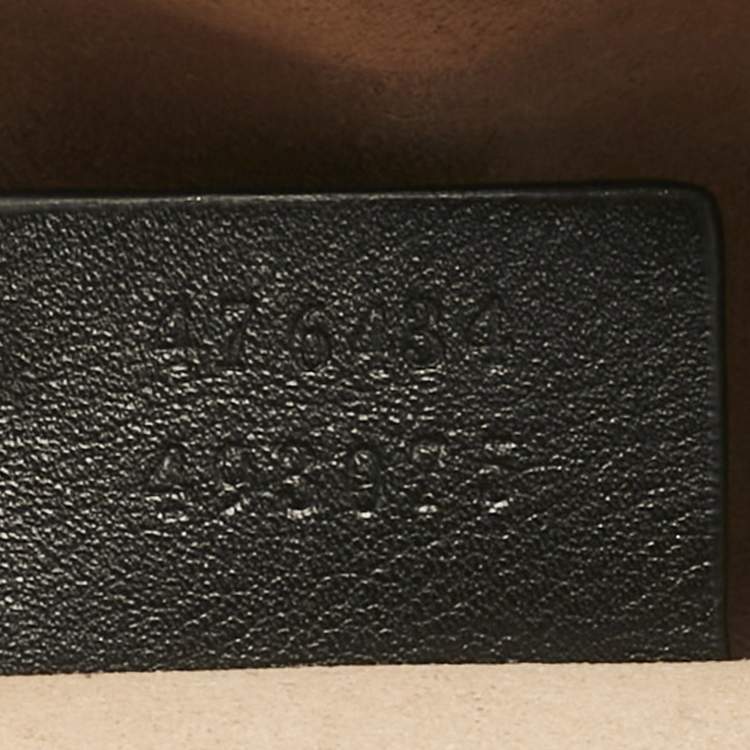 Pre Owned Gucci Black Matelassé Leather GG Marmont Belt Bag