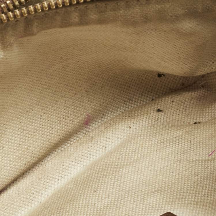 Pre Owned Gucci Brown/Beige GG Supreme Canvas Interlocking G Belt Bag