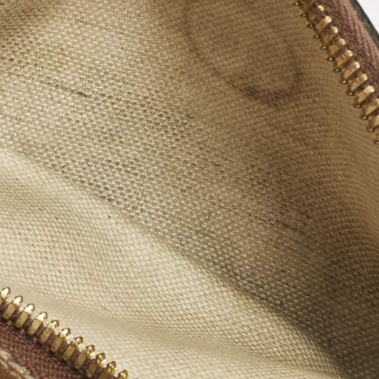 Pre Owned Gucci Brown/Beige GG Supreme Canvas Interlocking G Belt Bag