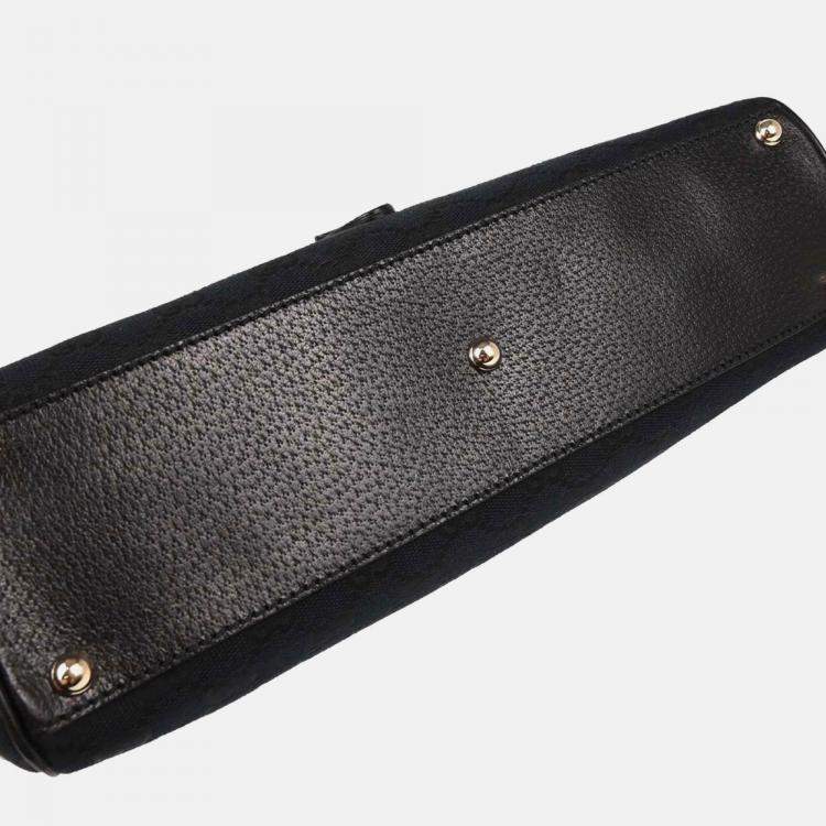 مملوكة مسبقًا Gucci Black Canvas GG Jackie Handbag