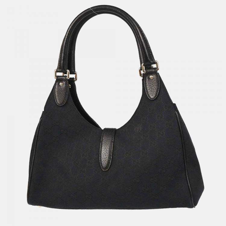 مملوكة مسبقًا Gucci Black Canvas GG Jackie Handbag