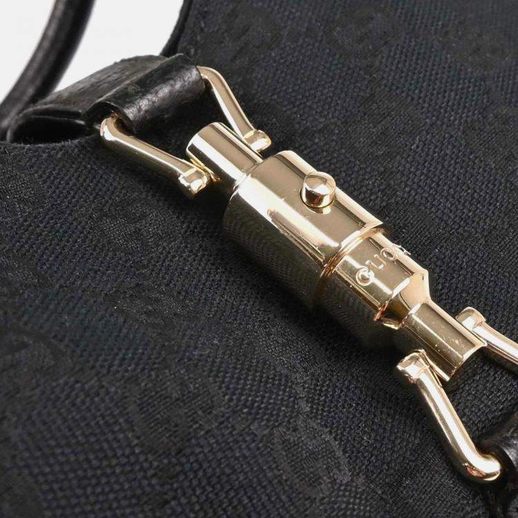 مملوكة مسبقًا Gucci Black Canvas GG Jackie Handbag