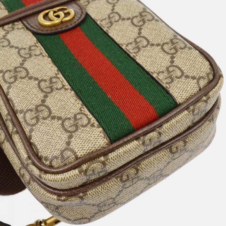Pre Owned Gucci Beige GG Supreme Shoulder Bag