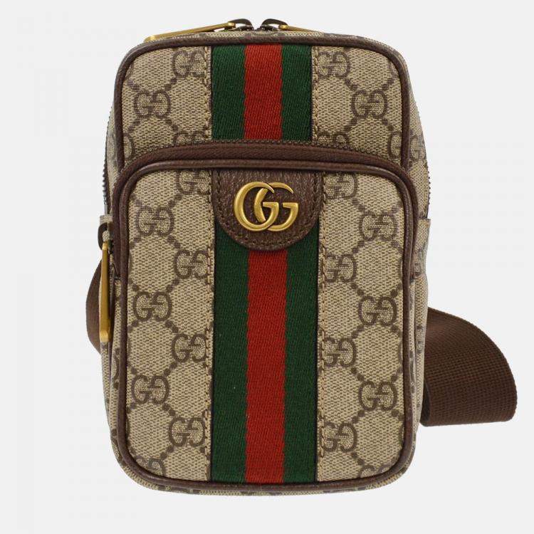 Pre Owned Gucci Beige GG Supreme Shoulder Bag