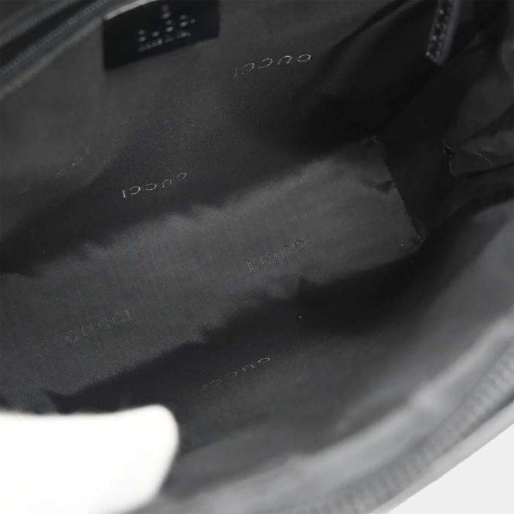 Pre Owned Gucci Black GG Jackie Handbag