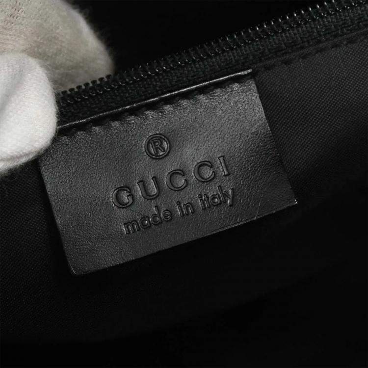 Pre Owned Gucci Black GG Jackie Handbag