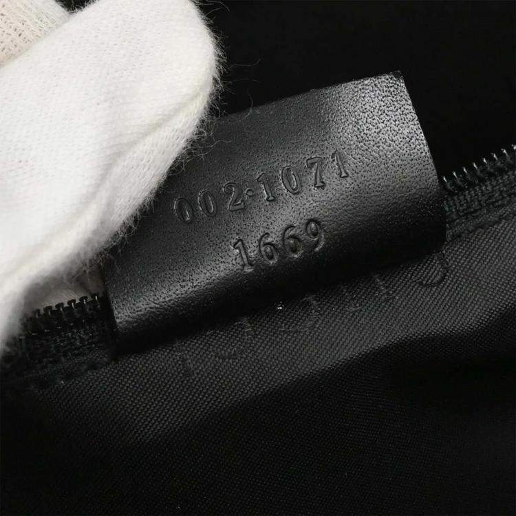 Pre Owned Gucci Black GG Jackie Handbag